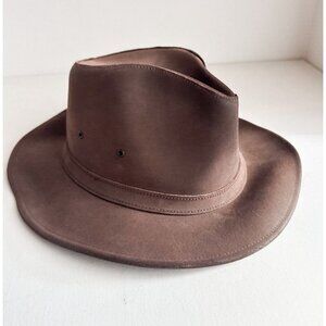 Minnentonka Brown Leather Western Cowboy Hat XL